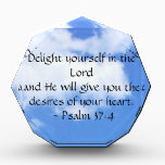 Psalm 37:4 award<br><div class="desc">Delight yourself in the Lord and He will give you the  desires of your heart.  ~ Psalm 37:4 Clouds blue sky skies  old white church churches chapel chapels</div>