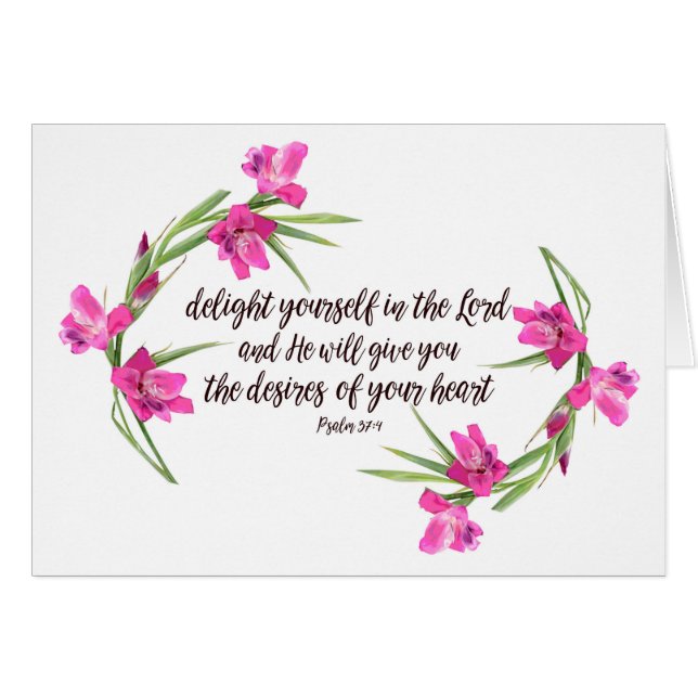 Psalm 37:4 cards (Front Horizontal)