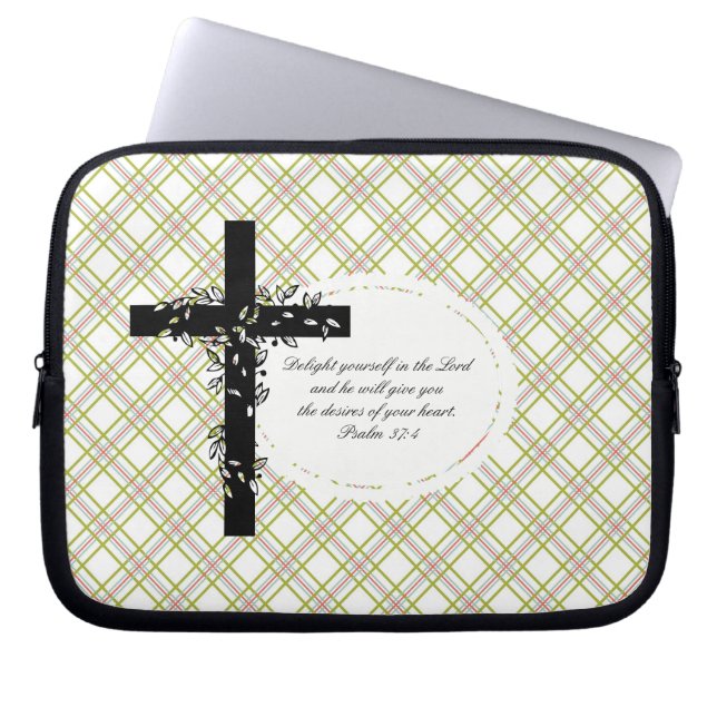 Psalm 37:4 Laptop or Netbook Carrier Sleeve (Front)