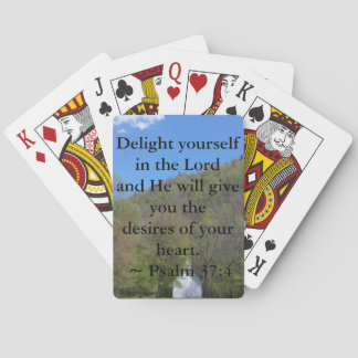 Psalm 37:4 poker cards