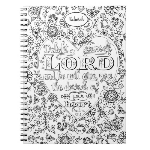 Psalm 37 Hand Lettered Scripture Prayer Journal