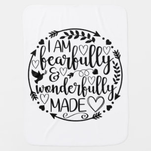 Psalm 39 Wonderfully Made Christian Scripture Baby Blanket