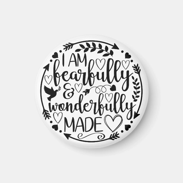 Psalm 39 Wonderfully Made Christian Scripture  Magnet (Front)