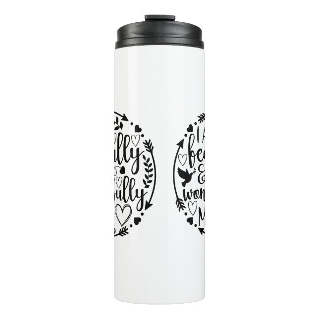 Psalm 39 Wonderfully Made Christian Scripture  Thermal Tumbler (Front)