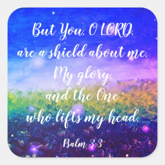 Psalm 3:3 Christian Scripture Firefly Art Stickers