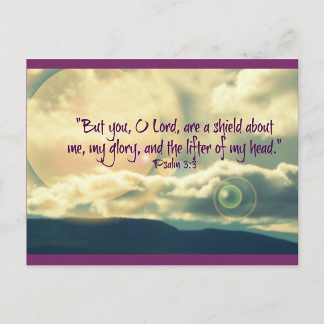 Psalm 3:3 Inspirational Postcard (Front)