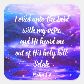 Psalm 3:4 | Bible Verse Scripture Stickers