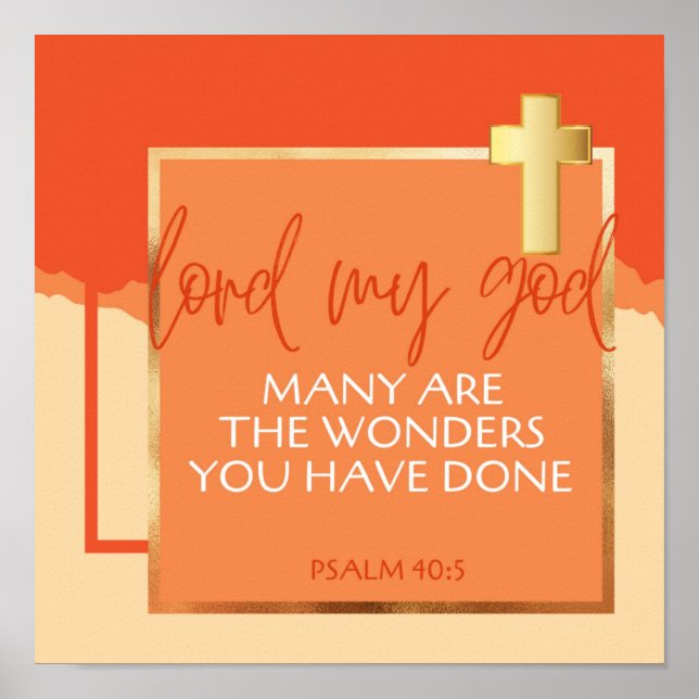 Psalm 40:5 poster (Front)