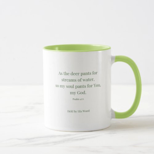Psalm 42:1 Deer Christian Mug – As the Deer Pants