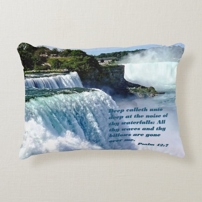 Psalm 42:7 accent pillow (Front)