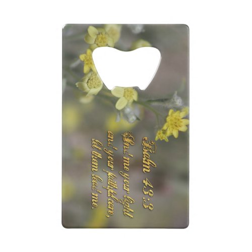 Psalm 433 Yellow Wildflowers Credit Card Bottle O Credit Card Bottle Opener