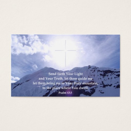 Customizable Psalm 43 Inspirational Wallet Cards Business Card Templates