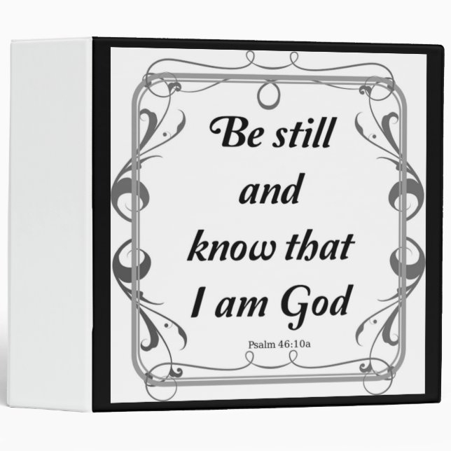 PSALM 46-10 3 RING BINDER (Front/Spine)