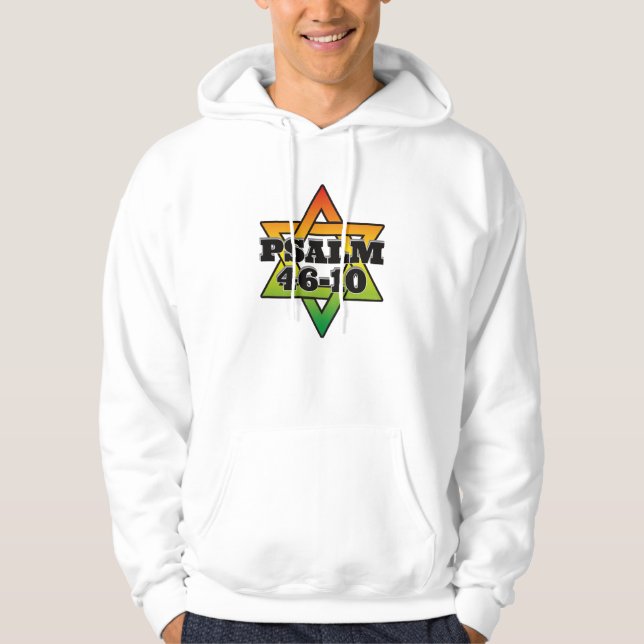 Psalm 46-10 - Basic Hooded Sweatshirt (Front)