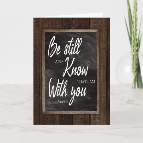 Psalm 4610 Be Still and Know Bible Verse Card