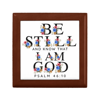 Psalm 46:10 Be Still and Know Floral Letters Gift Box
