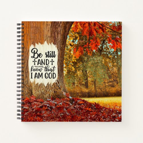 Psalm 4610 Be Still and Know I Am God Autumn Notebook
