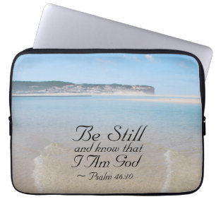 Psalm 46:10 Be Still and Know I Am God Bible Verse Laptop Sleeve
