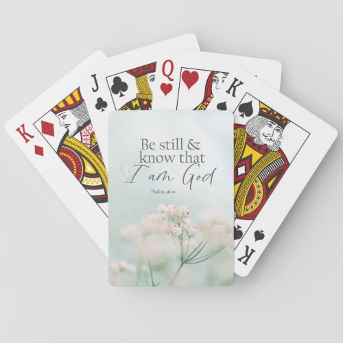 Psalm 4610 Be still and know I Am God Bible Verse Playing Cards