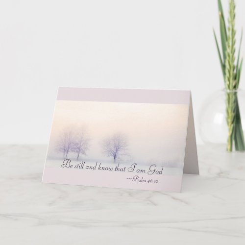 Psalm 4610 Be Still and Know I Am God Christmas Holiday Card