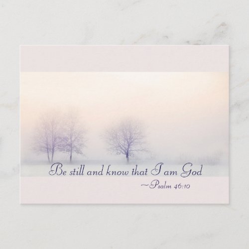 Psalm 4610 Be Still and Know I Am God Christmas Holiday Postcard