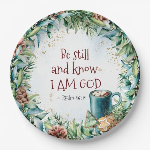 Psalm 4610 Be still and know I am God Christmas Paper Plates
