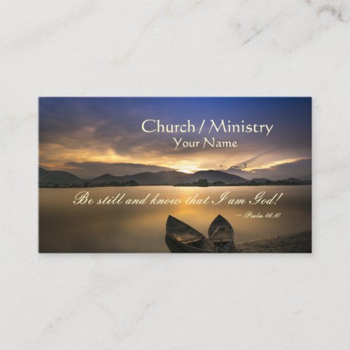 Psalm 4610 Be Still and Know that I Am God Bible Business Card