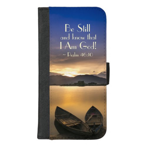 Psalm 4610 Be Still and Know that I Am God Bible iPhone 87 Plus Wallet Case