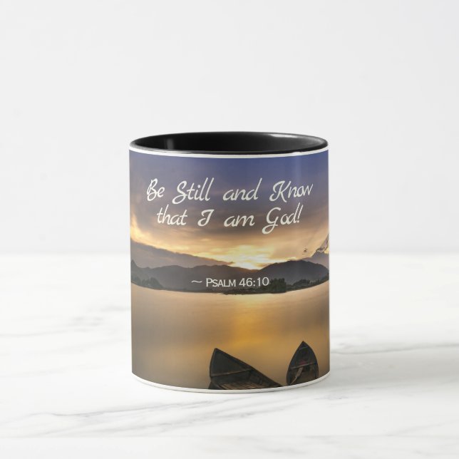 Psalm 46:10 Be Still and Know that I Am God Bible Mug (Center)