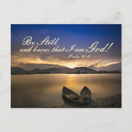 Psalm 4610 Be Still and Know that I Am God Bible Postcard