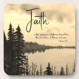 Psalm 46:10 Be Still and Know that I Am God Faith Beverage Coaster