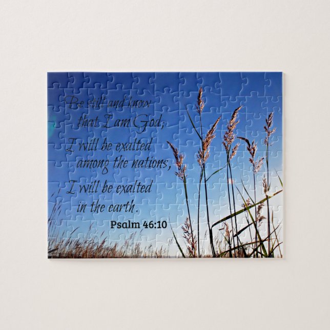 Psalm 46:10 Be still and know that I am God Jigsaw Puzzle (Horizontal)