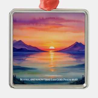 Psalm 46:10 Be still, and know that I am God Mug Metal Ornament