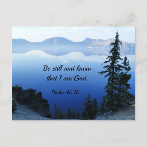 Psalm 4610 Be still and know that I am God Postcard