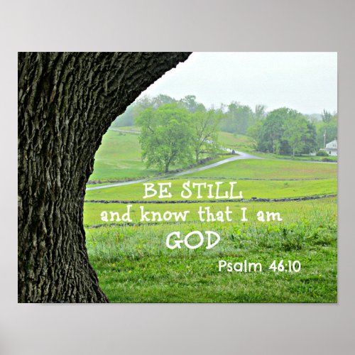 Psalm 4610 Be still and know that I am God Poster