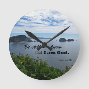 Psalm 46:10 Be still and know that I am God Round Clock