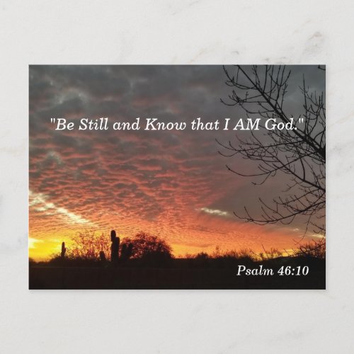 Psalm 4610 Be Still Bible Verse Memory Card