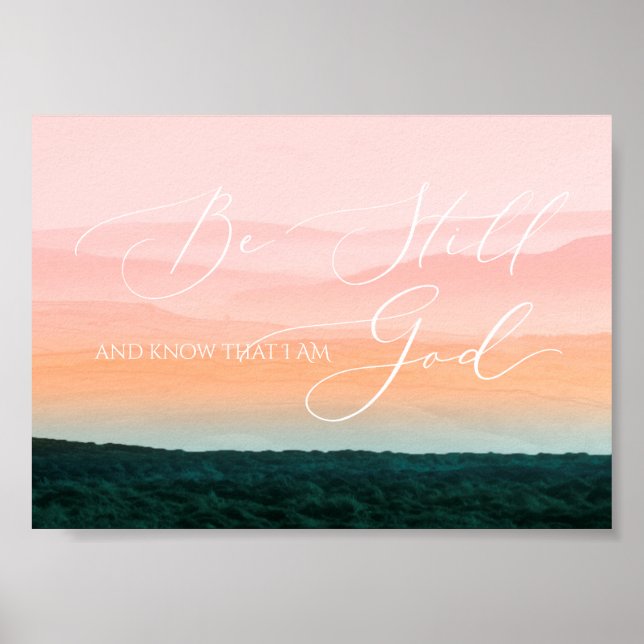 Psalm 46 10, Be Still Misty Mountain Poster (Front)