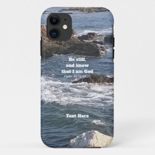Psalm 46:10 Be Still Photo of Ocean Christian iPhone 11 Case