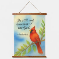 Psalm 46:10 Be Still Red Cardinal Scripture Nature