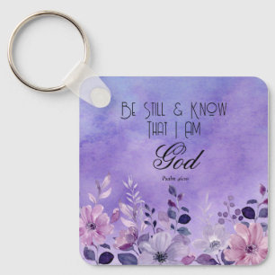 Psalm 46:10 Bible Verse Keychain