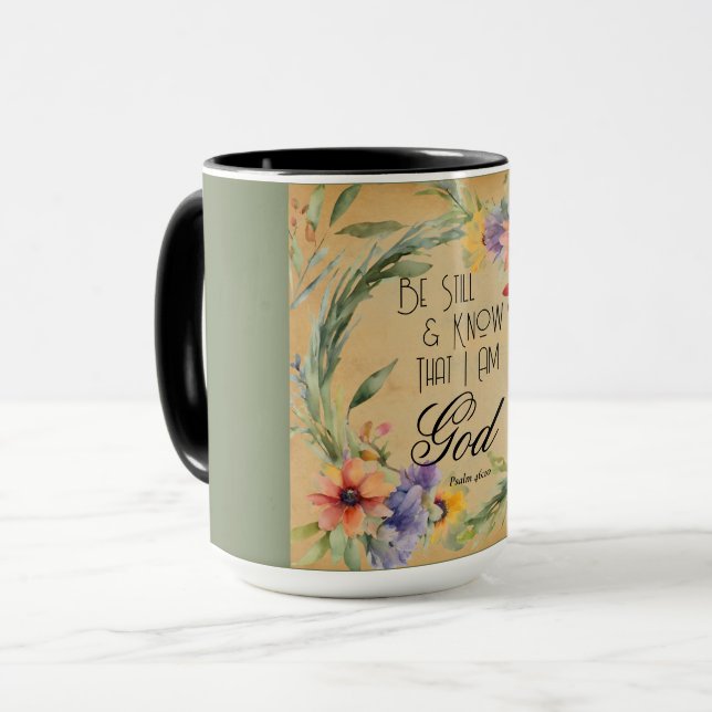 Psalm 46:10 Bible Verse Mug (Front Left)