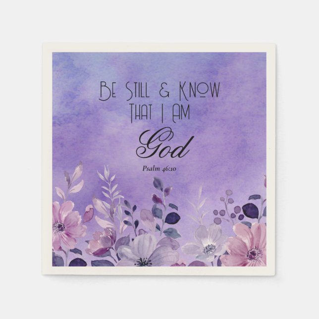 Psalm 46:10 Bible Verse Napkins (Front)