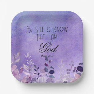Psalm 46:10 Bible Verse Paper Plates