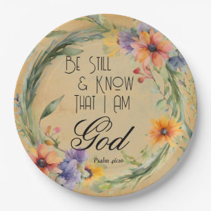 Psalm 46:10 Bible Verse Paper Plates