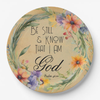 Psalm 46:10 Bible Verse Paper Plates