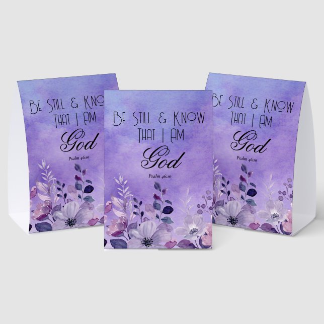 Psalm 46:10 Bible Verse Paper Table Tent (Insitu(Multi))