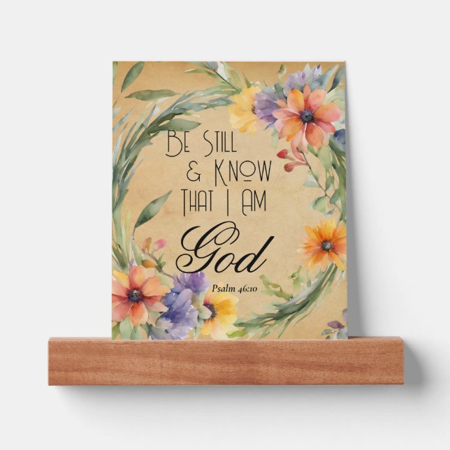 Psalm 46:10 Bible Verse Picture Ledge (Front)