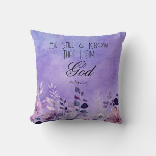 Psalm 46:10 Bible Verse Throw Pillow