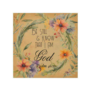 Psalm 46:10 Bible Verse Wood Wall Art